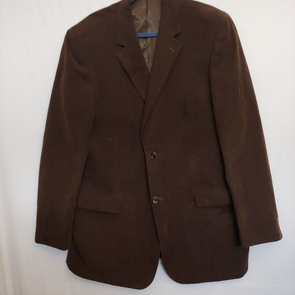 Andrew Fezza Other - Andrew Fezza Mens Brown Blazer Sport Jacket Baxter Suede 46L